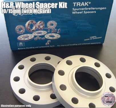 702623 - H&R Wheel Spacer Kit - 2x10mm, 2x15mm (with McGard) 702623 - H&R Wheel Spacer Kit - 2x10mm, 2x15mm (with McGard)